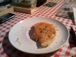 Padlizsánkrémes, sajtos pancake